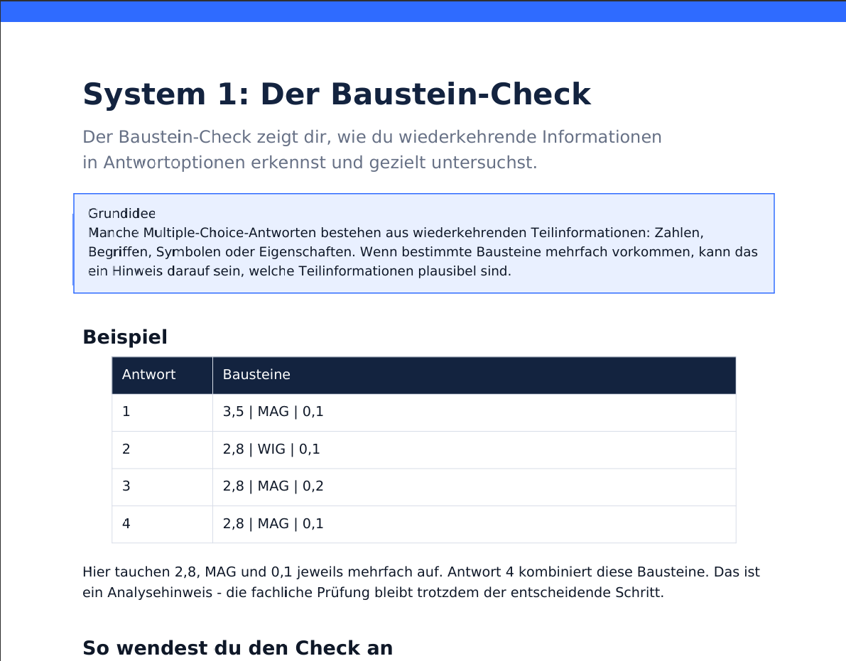 AzubiCheat – Das Muster-System für Prüfungen