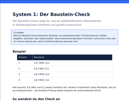 AzubiCheat – Das Muster-System für Prüfungen